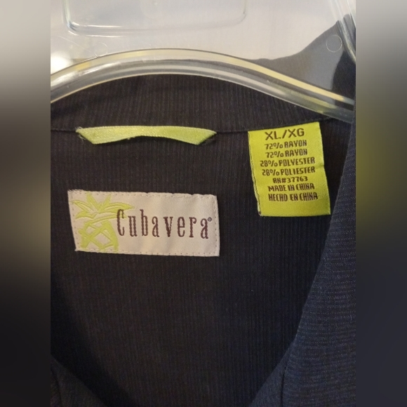 Authentic Cubavera men's shirt Size XL black & white - Picture 2 of 8